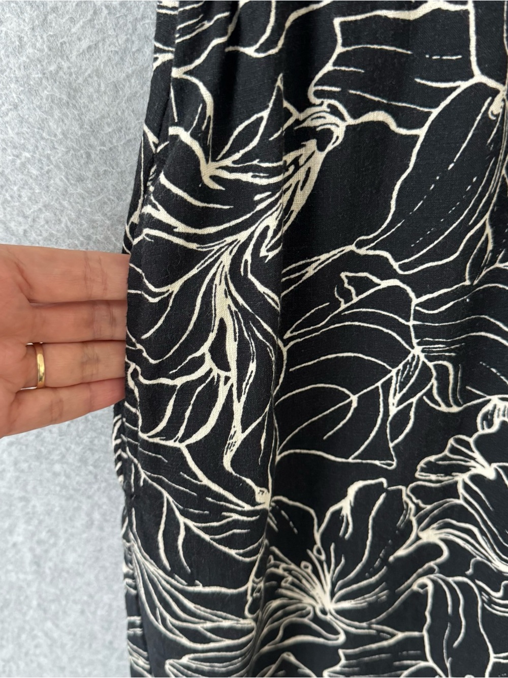 Badgley Mischka Jewel Womens Midi Dress XXL Black White Floral Short Sleeve READ - Picture 7 of 16